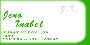 jeno knabel business card
